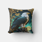 ムーンライト湖に浮かぶワシ クッション (正面)