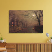 ムーンライト通りシーン， 1882 (キャンバス上の油) キャンバスプリント (インサイチュ (リビング))