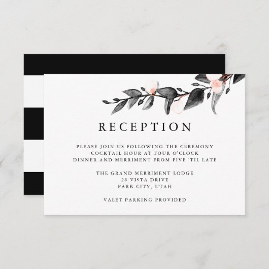 ムーンライト開花 |ウェディングレセプションエンクロージャ 招待状 (正面/裏面)