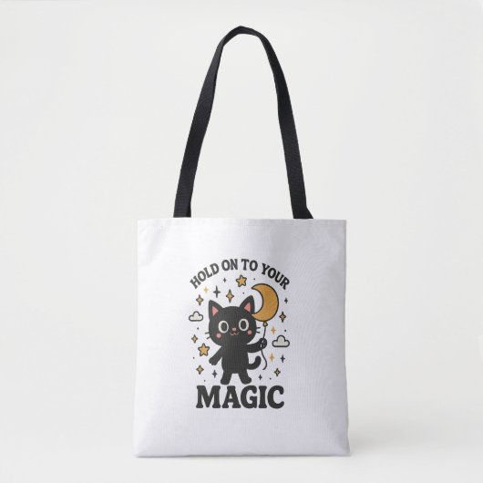 ムーンライト魔法猫 トートバッグ (正面)