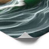 ムーンライト魚釣りアンダーザクリフ ポスター (角)