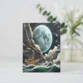 ムーンライト魚釣りアンダーザクリフ ポストカード (スタンド正面)