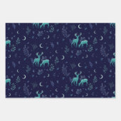 ムーンライト鹿 ラッピングペーパーシート (正面)