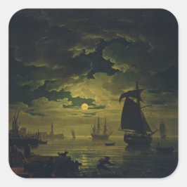 ムーンライト・オーバー・パレルモ　ハイレゾリューション・ファインアート スクエアシール