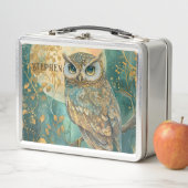 ムーンライパーソナライズされたトフクロウエメラルドフォレストファンタジー メタルランチボックス (インサイチュ)
