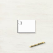 ムーンラインスケッチアート名前をカスタムする ポストイット (デスク上)