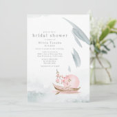 ムーンライ日本のンに優雅なボートブライダルシャワー 招待状 (スタンド正面)