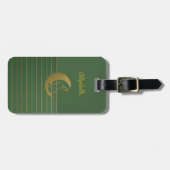 ムーンラビットオングリーンラゲッジタグ ラゲッジタグ (正面横)