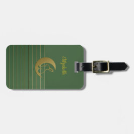 ムーンラビットオングリーンラゲッジタグ ラゲッジタグ