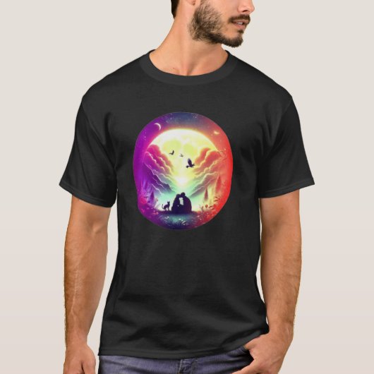 ムーンラブカップル Tシャツ (正面)