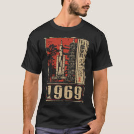 ムーンランディング1969宇宙履歴デザイン Tシャツ