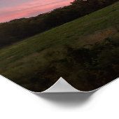 ムーンランドスケープ明るい雲の写真畑 ポスター (角)