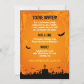 ムーンラ幽霊のよく出るイトハウスイン墓地-ハロウィーン 招待状 (裏面)