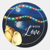 ムーンリエレガントットビーチ結婚式 ラウンドシール (正面)