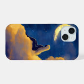 ムーンリットクラウズiPhone 15ケース iPhone 15ケース (裏面横)