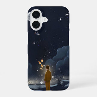ムーンリットドリーム - iPhone 16 カバー | 夜空のイラスト