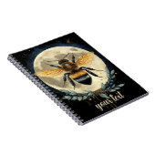 ムーンリットバンブルビー水彩アート | 天体の蜂 a ノートブック (右側)