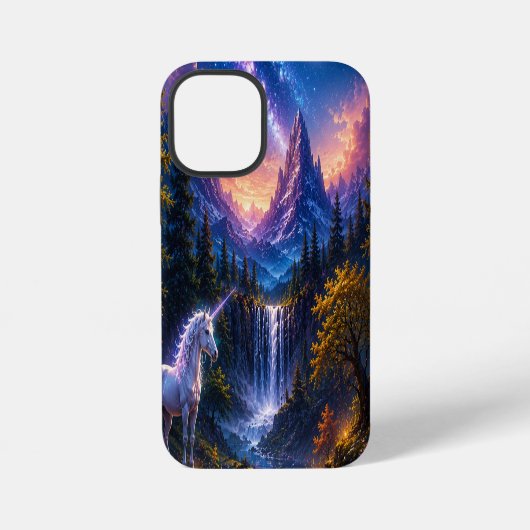 ムーンリットユニコーンファンタジー風景 iPhoneケース (裏面)