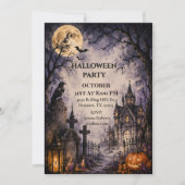 ムーンリット・セメタリー・ハロウィンパーティ 招待状 (正面)