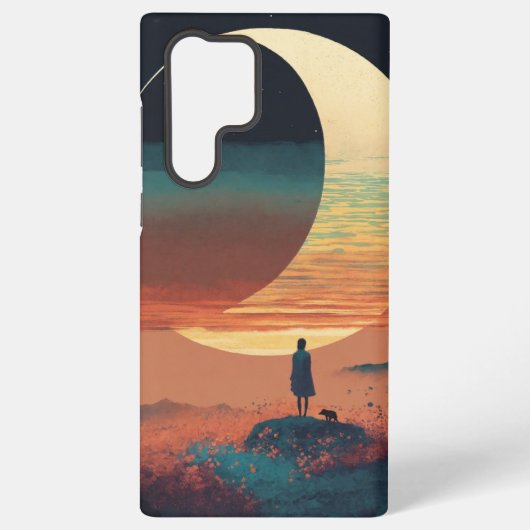 ムーンリット・セレニティ スマホケース SAMSUNG GALAXYケース (裏面)