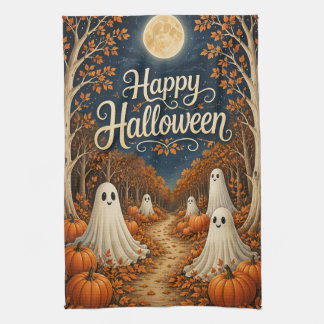 ムーンリット パンプキンパス ハロウィン ハーベスト キッチンタオル