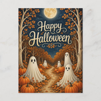 ムーンリット パンプキンパス ハロウィン ハーベスト シーズンポストカード