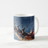 ムーンリット マウンテン サンタ ルイーンプルーム クリスマス コーヒーマグカップ (正面右)