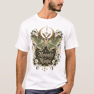 ムーンリット・マジック ルナモス ボタニカルTシャツ Tシャツ