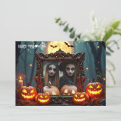 🎃ムーンリット・マスカレード カスタムフォトカード 招待状 (スタンド正面)