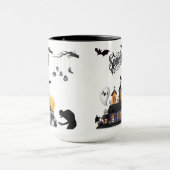 ムーンリット ミスチーフ 黒と白 マグカップ (中央)