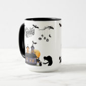 ムーンリット ミスチーフ 黒と白 マグカップ (正面左)