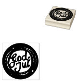 ムーンリノプリントのノルウェー語で「メリークリスマス」 ラバースタンプ (押印)