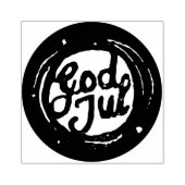 ムーンリノプリントのノルウェー語で「メリークリスマス」 ラバースタンプ (インプリント)