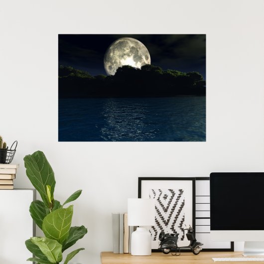 ムーンレイクポスター ポスター (ホームオフィス)