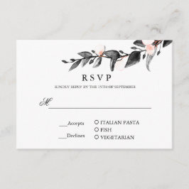 ムーンレイトブルーム | ウェディングの返信 料理セレクション 出欠カード