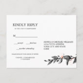 ムーンレイトブルーム | フローラルウェディング  RSVP 料理選択 インビテーションポストカード (裏面)