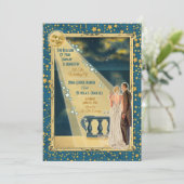 ムーンレイト・ロマンス・ウェディング招待状2 - ブロンド 招待状 (スタンド正面)