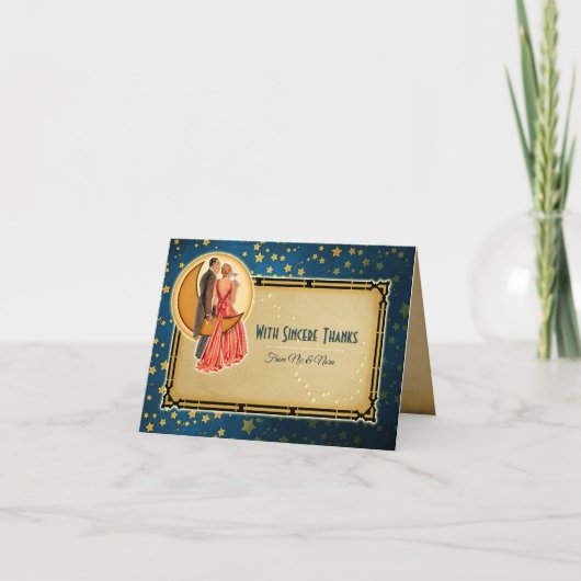 ムーンレイト・ロマンス・ウェディング　サンキュー・ノート - 赤毛 サンキューカード (正面)