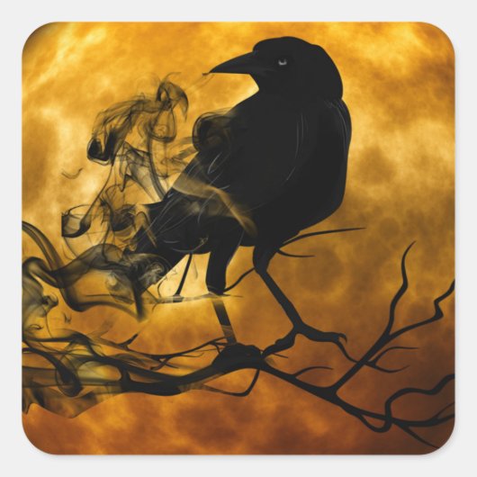 ムーンレイヴンのシール スクエアシール (正面)