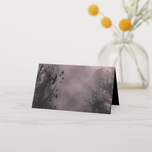 ムーンレッド幽霊のよく出るスカイとラヴェンス折り畳み座席表 プレイスカード (裏面)