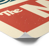 ムーンレトロ銀河系ロケット ポスター (角)