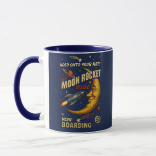 ムーンロケットライドヴィンテージ宇宙マグ マグカップ
