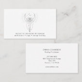 ムーンロータスフラワークリスタルエネルギー回復 名刺 (正面/裏面)