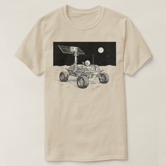 ムーンローバー探査イラスト Tシャツ (デザイン正面)