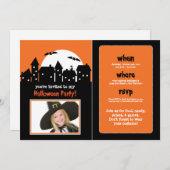 ムーン不気味ハローウィンパーティ招待状（写真） 招待状 (正面/裏面)