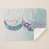 ムーン女神ティール(緑がかった色)ボホドリームキャッチャージプシーデザイン シェルパブランケット (正面(横))