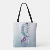 ムーン女神ティール(緑がかった色)ボホドリームキャッチャージプシーデザイン トートバッグ (裏面)