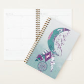 ムーン女神ティール（緑がかった色）ボホドリームキャッチャージプシーデザイン プランナー手帳 (ディスプレー)