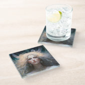 ムーン女神ファンタジーアート ガラスコースター (アングル)