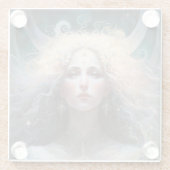 ムーン女神ファンタジーアート ガラスコースター (裏面)